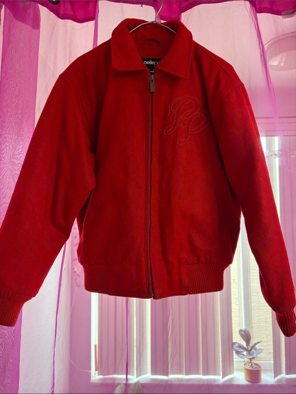 Pelle Pelle Red Varsity Jacket
